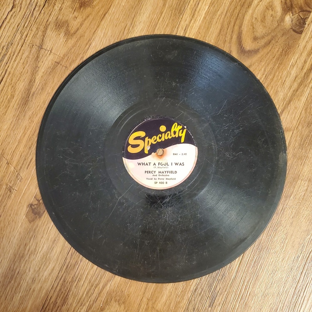 Percy Mayfield – Nightless Lover / What A Fool I Was Specialty 1950 78 10" V/V - Picture 3 of 4